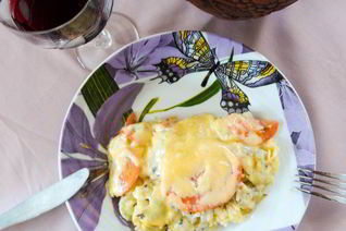 Макароны под сырной шубкой