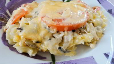 макароны под сырной шубкой