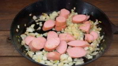 макароны с сосисками