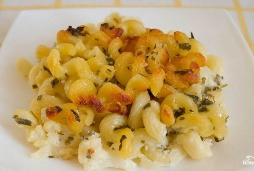 Макароны с цветной капустой