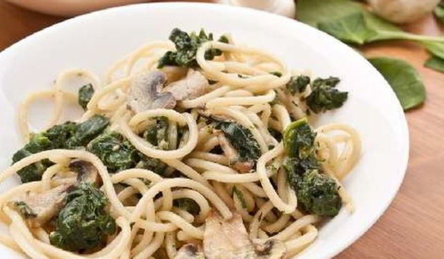 Рецепт макарон со шпинатом