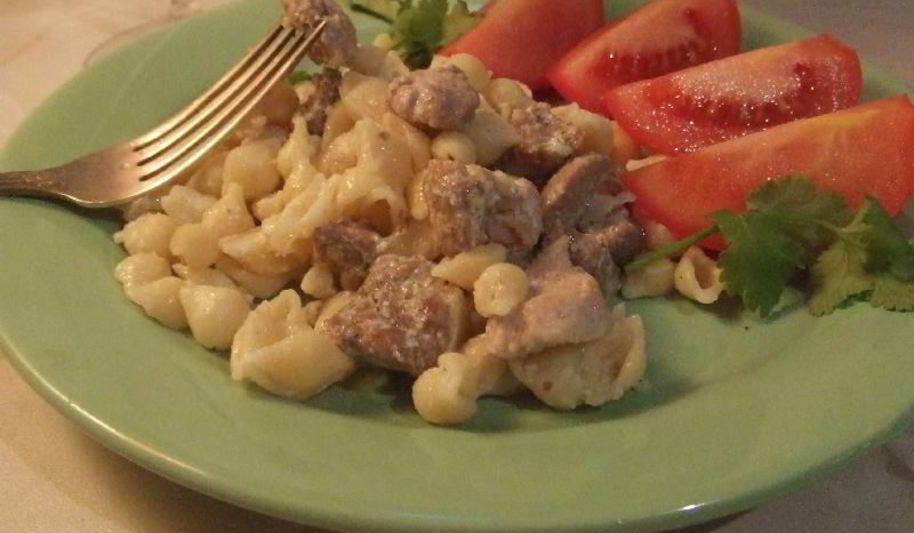 Рецепт пасты из свинины со сметаной