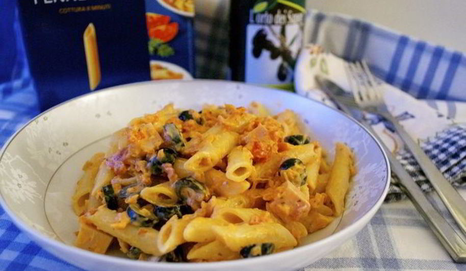 Рецепт пасты с двойным соусом