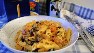 паста с двойным соусом