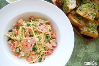 Паста с красной рыбой