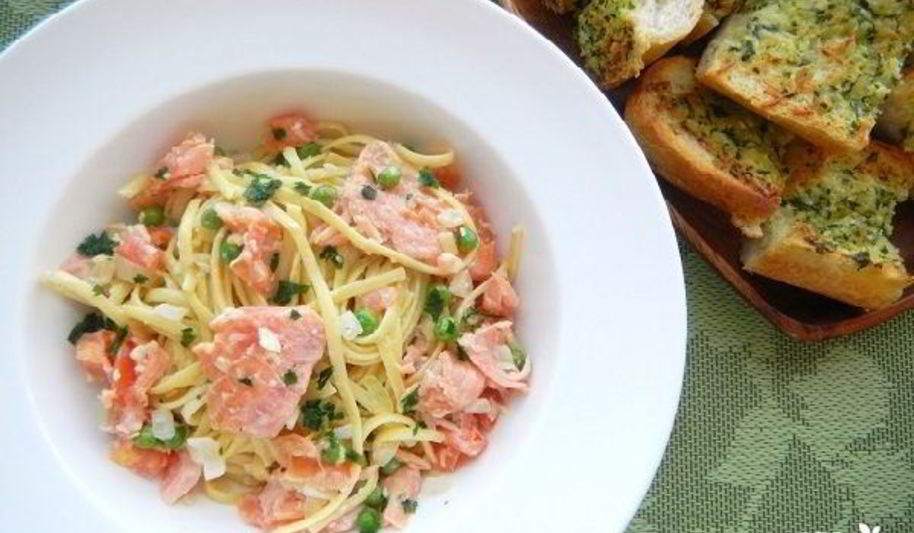 Рецепт пасты с красной рыбой