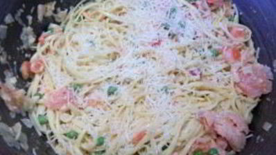 паста с красной рыбой