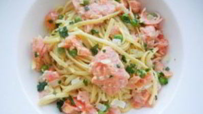 паста с красной рыбой