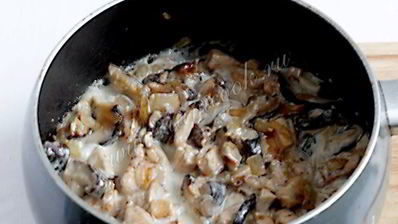 паста с курицей и грибами