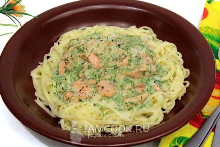 Паста с лососем