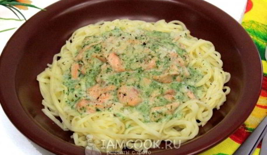 Рецепт пасты с лососем