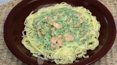 паста с лососем