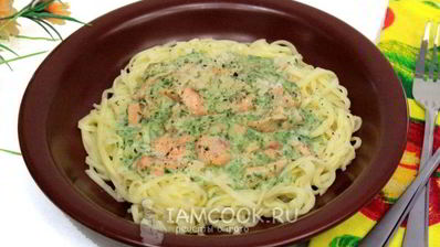 паста с лососем