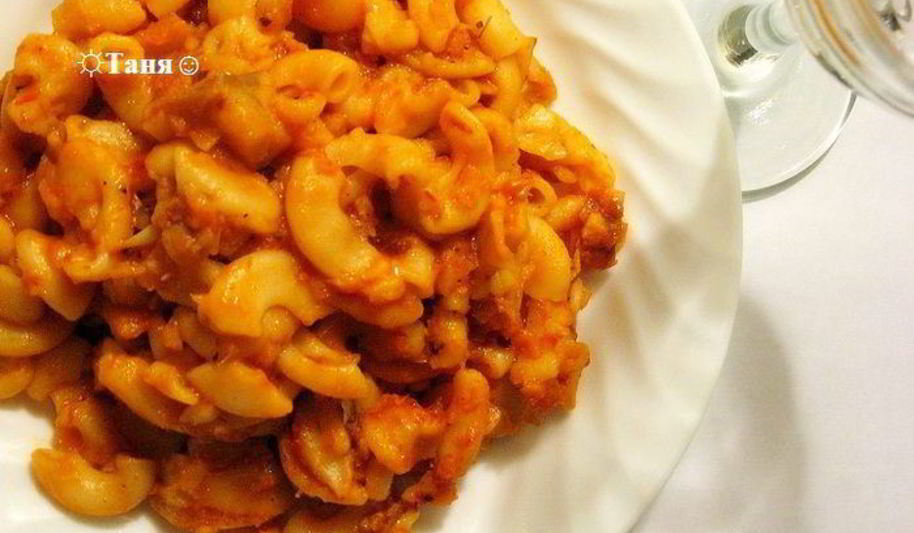 Рецепт пасты с острым рыбным соусом