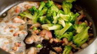 сливочная паста с ветчиной и брокколи