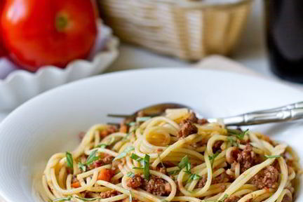 Спагетти с классическим соусом Болоньезе
