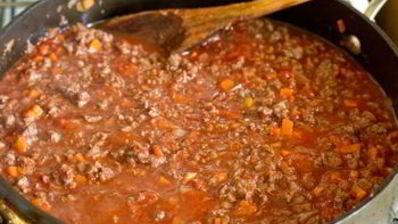 спагетти с классическим соусом болоньезе