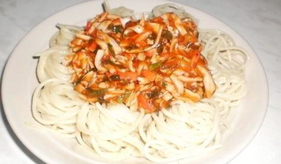 Рецепт спагетти с крабовыми палочками