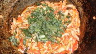 спагетти с крабовыми палочками