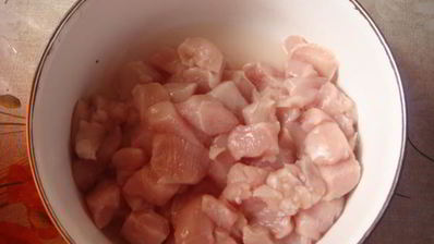 спагетти с курицей и шампиньонами