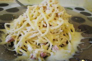 Спагетти в сливочно-курином соусе