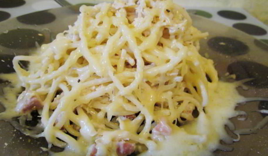 Рецепт спагетти в сливочно-курином соусе