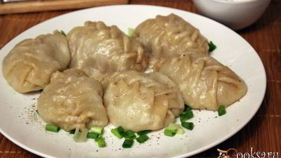 манты-косичка с мясом