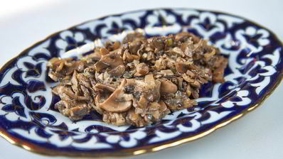 манты с грибами