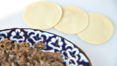 манты с грибами