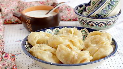 манты с капустой и картофелем