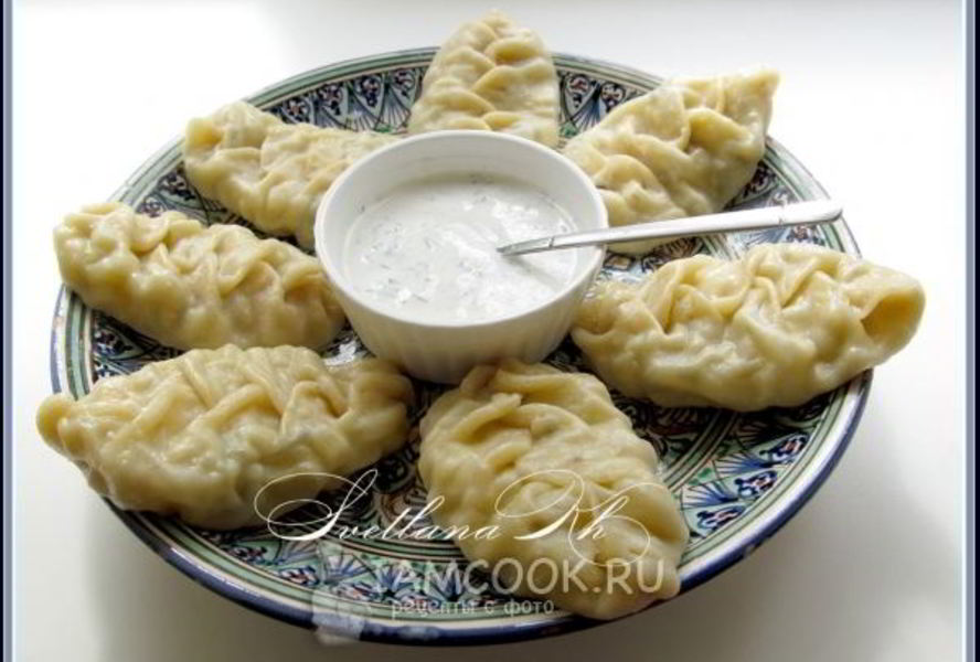 Манты с картошкой