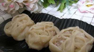 манты с мясом и картофелем