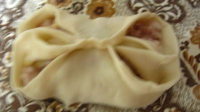 манты с мясом и картофелем