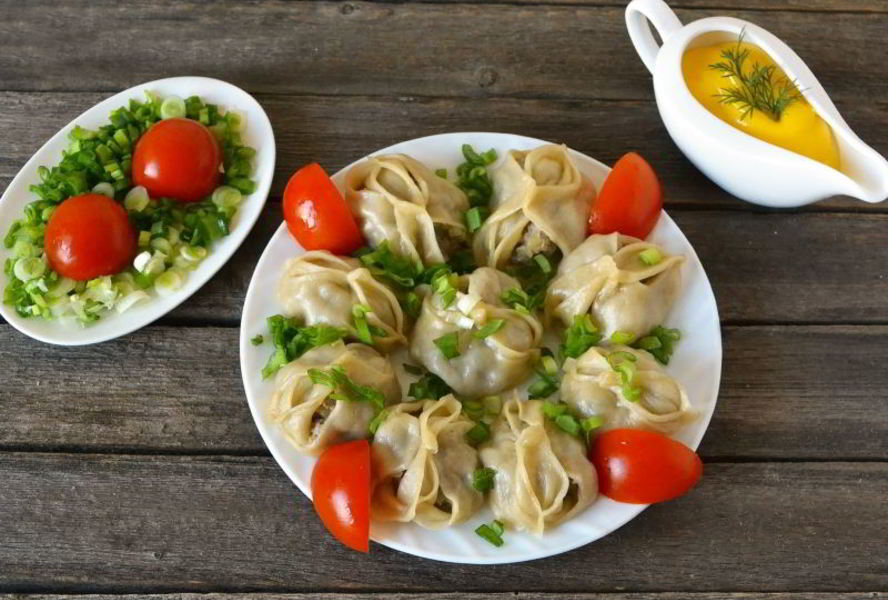 Манты с мясом и картошкой