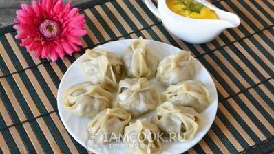 манты с мясом и картошкой