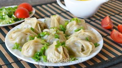 манты с мясом и картошкой