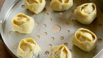 манты с мясом