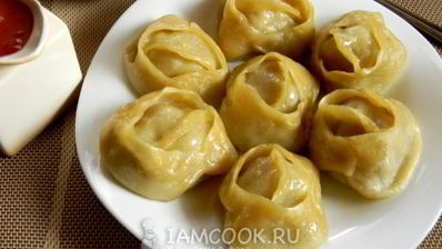 манты с мясом