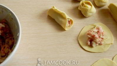 манты с мясом