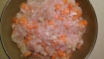 манты с острым соусом