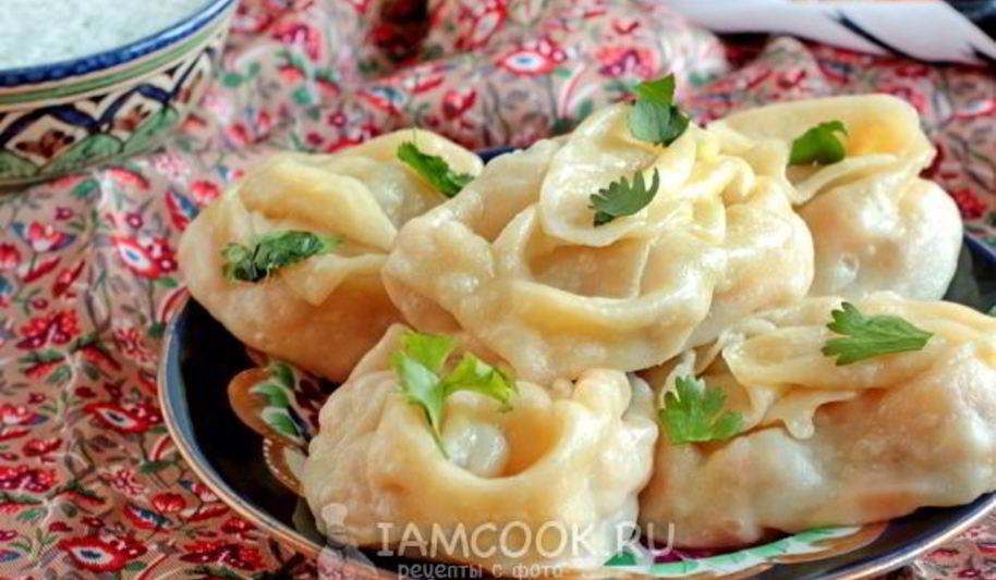 Рецепт мантов с тыквой и фаршем