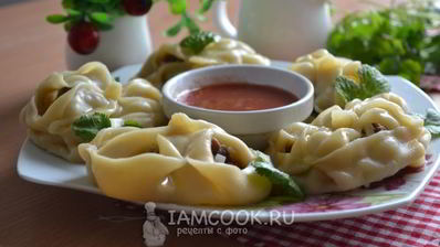 манты в пароварке