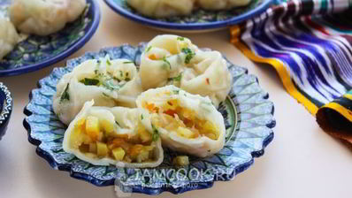 постные манты с картошкой