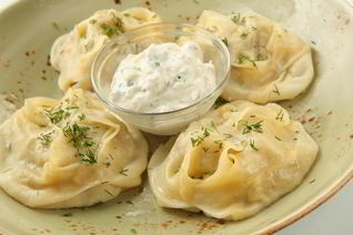 Сочные манты с мясным фаршем