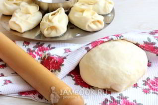 Тесто на манты без яиц