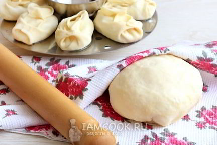 Тесто на манты без яиц