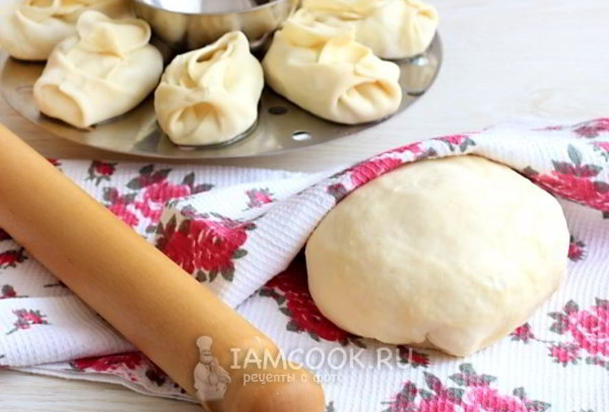 Тесто на манты без яиц