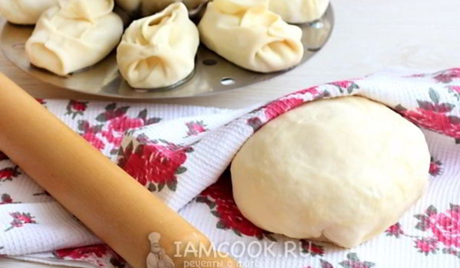 Рецепт теста на манты без яиц