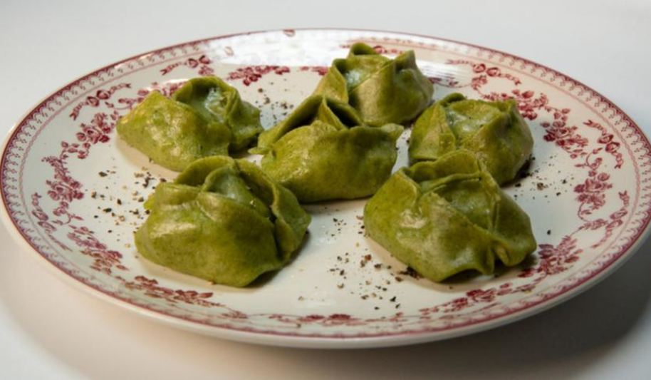 Рецепт зеленых мантов с тыквой