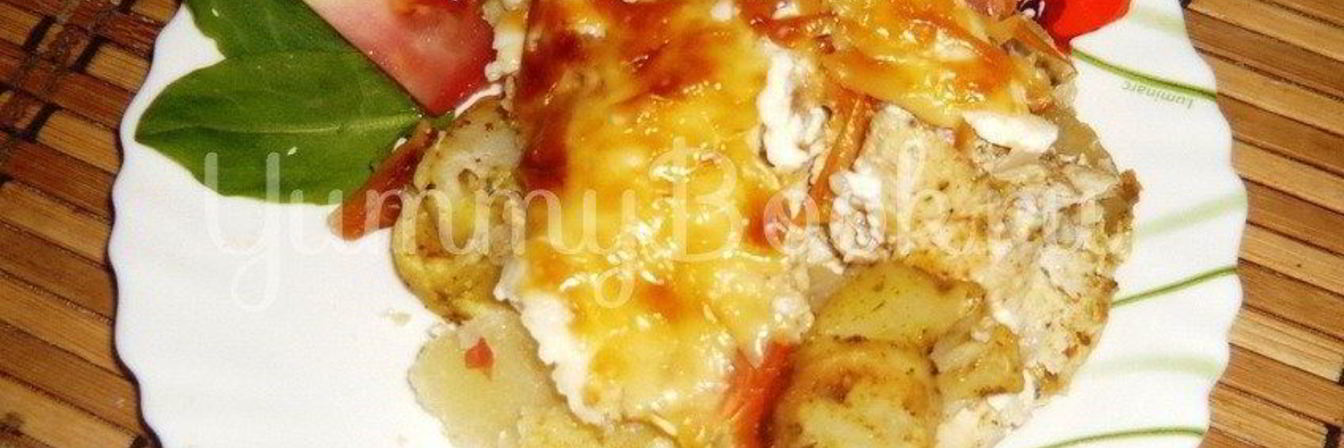 Картошка по-французски с курицей